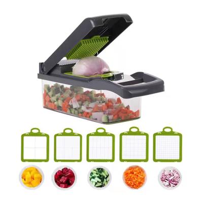 China Amazon Viable Hot Selling 12 In 1 Multifunctional Vegetable Shredder Cut And Vegetable Cutter For Onion Potato Tomato Fruit Salad for sale