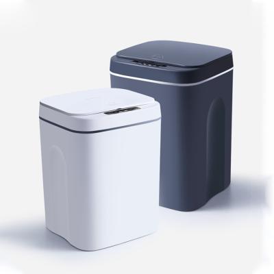 China LED Folding Sensor Folding Automatic Trash Bin, Intelligent Rechargeable Electric Trash Can Smart Waste Bins With Built-in Bag Waste Box for sale