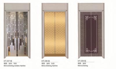 Cina Grandi parti di ricambio dell'elevatore, porta di automobile dell'ascensore con lo specchio che incide linea sottile dorata in vendita