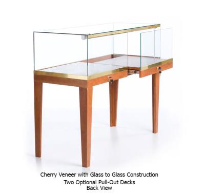 China Quarter Vision  Jewelry Display Showcase , Tabletop Jewelry Display Case With Lock for sale