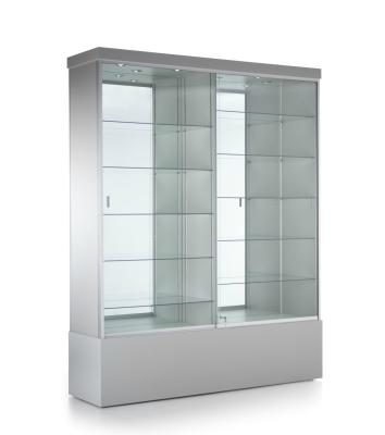 China Metal And Glass Wall Mounted Display Cabinets With Glass Doors OEM Avaliable for sale