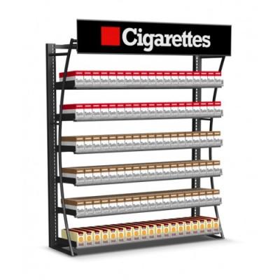 China Durable Cigarette Pusher Pack Display Rack , Wall Mount Tobacco Display Rack for sale