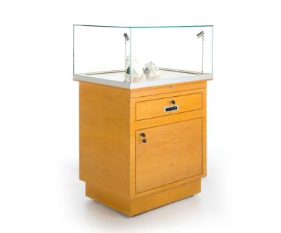 China Recessed Pedestal Lighted Jewelry Display Case , Corner Display Case With Drawers for sale