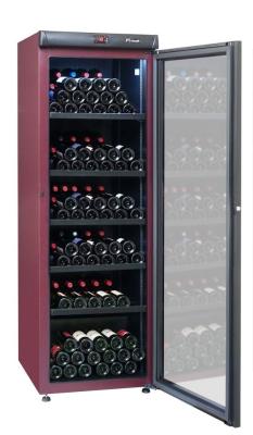 China Armário pequeno do refrigerador de vinho de Climadiff CVV265, vitrina do vinho com porta de vidro à venda