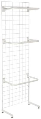 China Floor Standing Retail Display Racks Metal Gridwall Stand For Clothes for sale