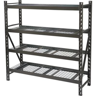 China Silver 4 Tier Shoe Storage Rack Shelf , Big Space Storage Metal Shelves for sale