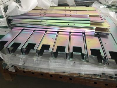 China Laser cutting bending Q235 mild steel parts with yellow zinc finish for sale