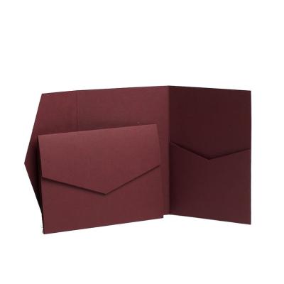 China China Factory Custom Packing Envelope Gift Paper Jacket Universal Pocket Fold Invitation Envelope for sale