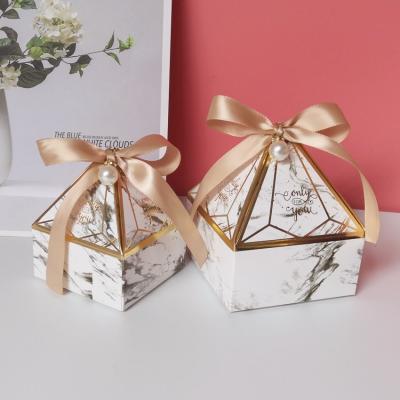 China Largest Recycled Ribbonn Decoration Materials And Marble Size Pearl Paper Box Wedding Favor Boxes Gift Box for sale