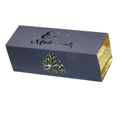 China Recycled Materials Wholesale Fancy Arabic Eid Paper Box Chocolate Gift Box Fold With Different Colors for sale