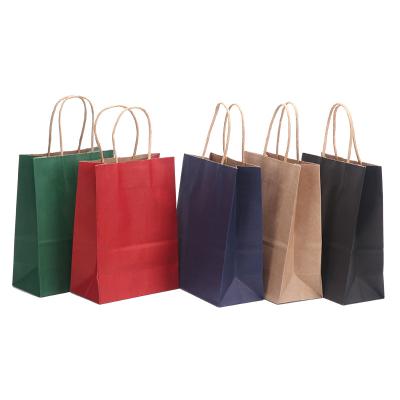 China Gift & Multi Colors Plain Kraft Paper Food Packaging Craft Paper Bags Available Gift Bags for sale