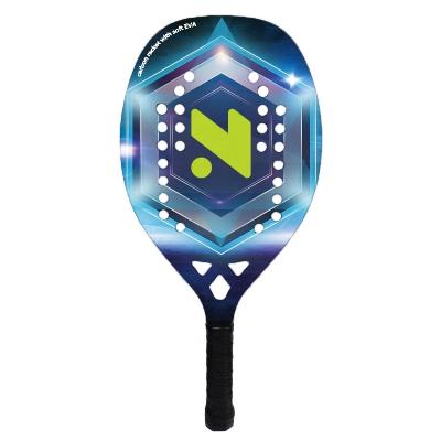 China Top quality carbon fiber/full carbon/3k carbon/12k carbon/18k carbon sand processing customized printing carbon fiber beach tennis paddle racket for sale