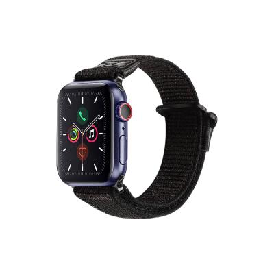 China 2021 New Design Low MOQ Colorful iwatch Wrist Replacement Watch Bands Canvas Nylon Solo Loop For Apple Series for sale