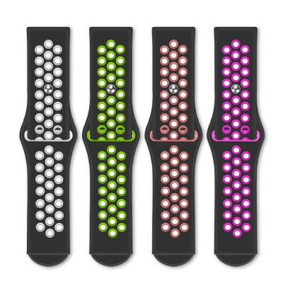 China Wholesale Sports Wristband Double Color Silicone TPU Watch Band For Samsung Galaxy Watches Active Sport Strap for sale