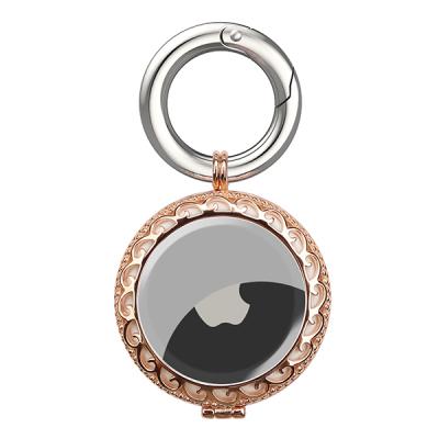 China Luxury Gorgeous Style Jewelry Anti-fall Copper Protective Case Cover Shell Sleeve With Round Ring For Air Tag for sale