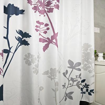 China Durable Shower Curtain Panel Printed Water Proof Engineered Polyester Peached Face for sale