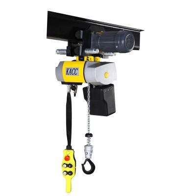 China KACC popular product good quality electric chain hoist 0.5ton with trolley DCH025-GM-0.5T for sale