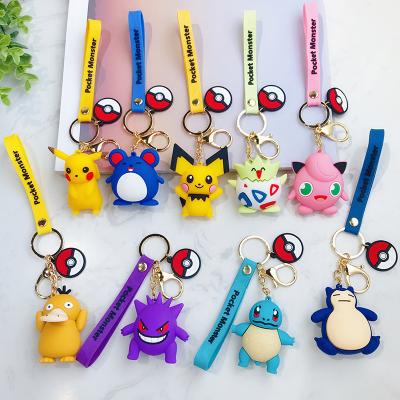 China 2022 Hot Sale Custom Logo PVC Logo Low MOQ PVC 3D Cartoon Pocket Designer Hot Promotional Custom Rubber Stock Keychain llaveros Amazon for sale