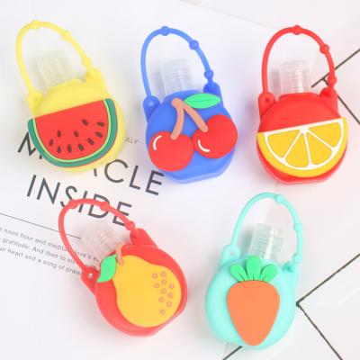 China OEM Customized Mini Traveling Pocket Portable Cartoon Silicone Hand Child Safe Sanitizer Bottles Dispenser Holder Cover for sale