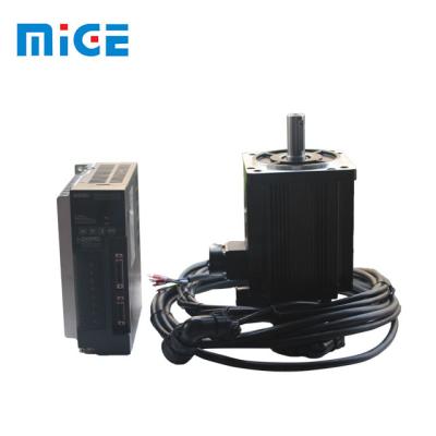 China New 1300W AC Servo Motor Single Phase 220V 2500rpm 5Nm 5A Totally Enclosed Servo Motor With Driver Kit for sale