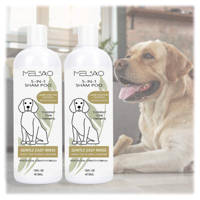 China MELAO Viable Private Label Organic Natural Buttermilk Herbal Oilseed Linseed To Relieve Dog Pet Dry Irritant Shampoo for sale