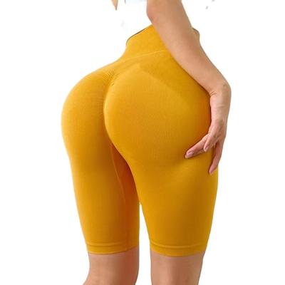 China Breathable Honey Peach Hip Fitness shorts Women's Sports Tight Lifting Hip High Waist Seamless Yoga Shorts for sale