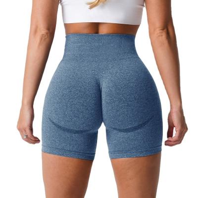 China Breathable Seamless shorts wholesale Europe America Summer high waisted running fitness yoga shorts Sports fitness short Women smile butt l for sale