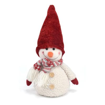 China Navidad 2022 Christmas Home Decor Opens Christmas Dolls Christmas Home Decorations Supplies Gifts Swedish Red Plush Snowman for sale