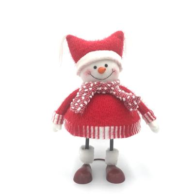 China Professional Custom Red Christmas Dolls Cloth Decoration Europe Belly Position Funny Snowman Great For Home Decor for sale