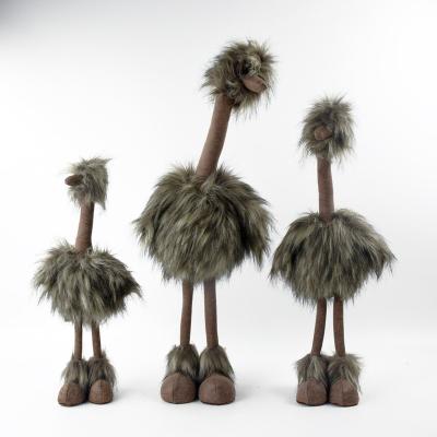 China Christmas Ornament Wholesale Customized Stuffed Ostrich Stuffed Bird Home Decoration for sale