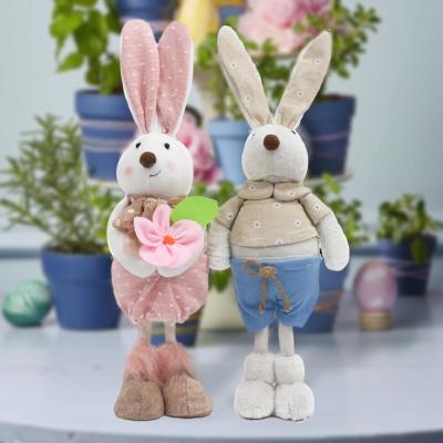 China 2022 Holiday Decoration Handmade Winning Product Supplies Cute Easter Bunnies Spring Decorations Stuffed Easter Bunnies for sale