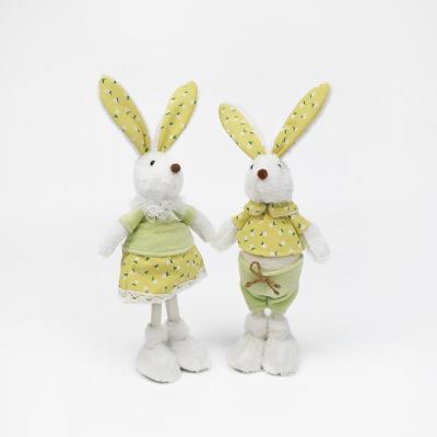 China 2022 Handmade High Quality Easter Decoration Gifts Lovely Standing Easter Bunnies Spring Decor Stuffed Easter Bunnies for sale