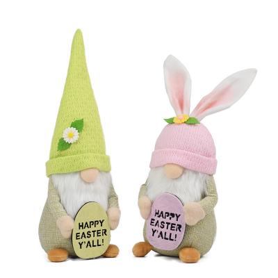 China 2022 Swedish Polyester Factory Easter Farmhouse Decorations Ornaments Elf Dolls Stuffed Easter Bunny Gnomes With Bunny Ears for sale