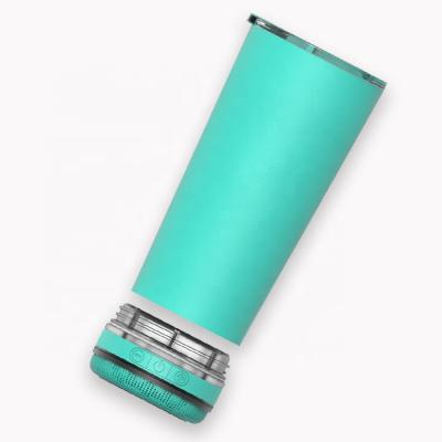 China New Design Function Phone Detachable Portable Detachable Tooth Speaker Blue Cup Water Bottle Safe Material Speaker for sale