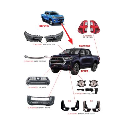 China hot sale auto bodykit car front bumper bodykit old upgrade revo body kits truck accessories new for toyota hilux for sale