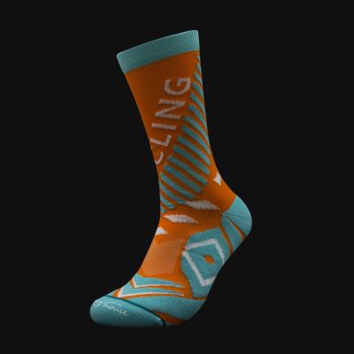 China Sporty SOXTOWN No Custom Embroidery Jacquard Logo Men Cycling Athletic Socks Minimum Order for sale