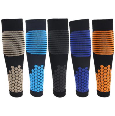 China Logo Sports Apparel Running Leg Support Breathable Custom Calf Knee Compression Fitness Protective Socks for sale