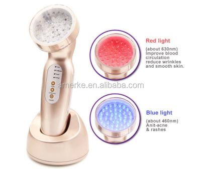 China Hot Photon Therapy Face Lift Amerke Vibration Compress Anti Aging Device Led Light Therapy Red Light Anti Aging Therapy for sale