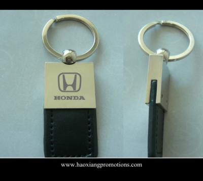 China Cheap factory direct sale handmade leather keychain with car logo/PU keychain/key ring for sale