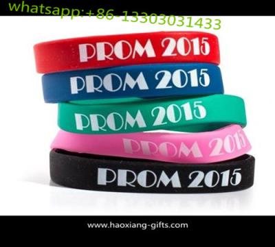 China customized any color  silicone wristbands/bracelet with your logo for sale