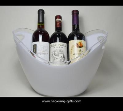 China 4L or 8L colorful printed  plastic ice bucket for beer with handle wholesale for sale