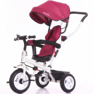 China China factory purple color baby tricycle new models with push bar Tricycle bike for kids for sale