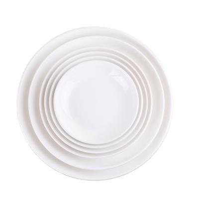 China Direct Sales Sustainable Classic Manufacturer Simple White Ceramic Dinner Set Ceramic Dish Set Deep Dish Customized Logo for sale