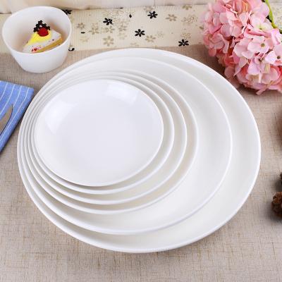 China Manufacturer Direct Sales Classic Dinner Dishes Sustainable Simple White Ceramic Deep Dish Customized Logo for sale