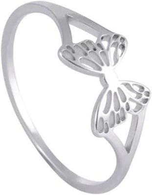 China New Arrival FASHIONABLE Wholesale Quality Woman Butterfly Stainless Steel Stable Ring for sale