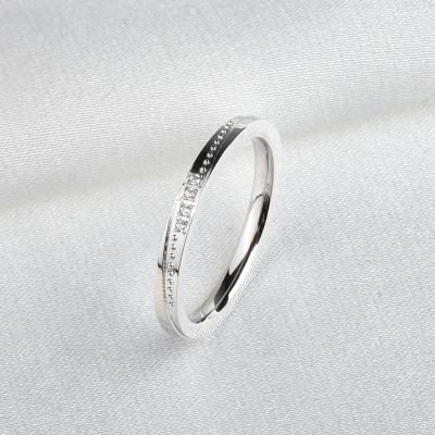 China Titanium Steel Diamond Ring Ring Trend Jewelry Ring 18K Gold Wholesale FASHIONABLE Export 2022 New for sale