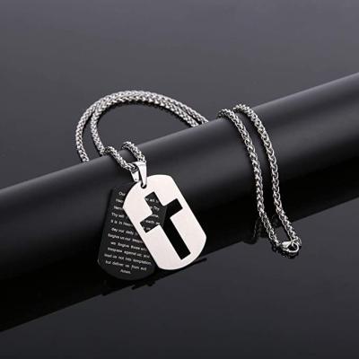 China Good Quality FASHIONABLE Economical Cross Stainless Steel Necklace Wheat Pendant Chain for sale