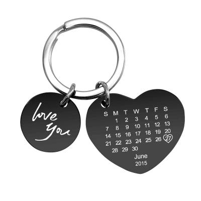 China Good Quality FASHIONABLE Economical Couples Key Chain I Love You Keychains Stainless Steel Key for sale