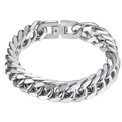 China High Quality Fast Delivery Chunky Chain Link Bracelet Stainless Men's Steel Bracelets FASHIONABLE for sale