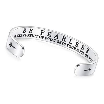 China FASHIONABLE Wholesale Stable And Reliable Inspirational Quotes Gifts Engraved Bracelet Personalized Jewelry for sale